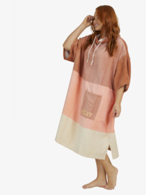 4 Womens Exotic Kiss Hooded Poncho Towel Brown ERJAA04094 Roxy
