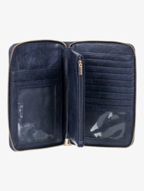 2 Womens Magic Happens Zip-Around Wallet Blue ERJAA04207 Roxy