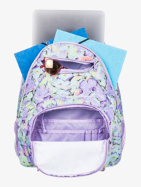3 Womens Shadow Swell Printed 24L Medium Backpack Purple ERJBP04662 Roxy