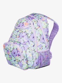 1 Womens Shadow Swell Printed 24L Medium Backpack Purple ERJBP04662 Roxy