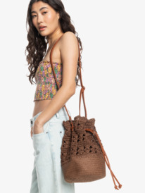 3 Womens Sunset Music Bucket Bag Brown ERJBP04757 Roxy