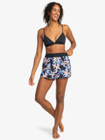 3 Womens New Active Swim Shorts Black ERJBS03278 Roxy