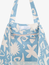 5 Womens Anti Bad Vibes Printed 24L Large Tote Bag Blue ERJBT03344 Roxy