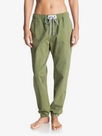 Green hot sale twill joggers