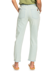 roxy, Slow Swell - Pantalon en jean pour Femme, BLEACHED BLUE (bezw) Slow Swell - Beachy Denim Trousers for Women ERJDP03278