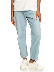 5 Electric Move Mid Cropped Straight Leg Jeans Blue ERJDP03280 Roxy