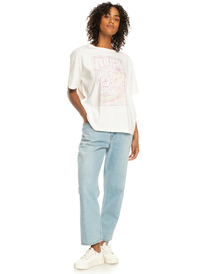 8 Electric Move Mid Cropped Straight Leg Jeans Blue ERJDP03280 Roxy