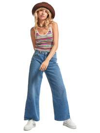 8 Surf On Cloud High - Jean ample pour Femme Bleu ERJDP03289 Roxy