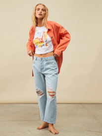8 Fresh Way Mid - Jean straight pour Femme Bleu ERJDP03291 Roxy