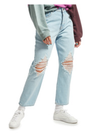 3 Fresh Way Mid - Jean straight pour Femme Bleu ERJDP03291 Roxy
