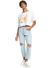 13 Fresh Way Mid - Jean straight pour Femme Bleu ERJDP03291 Roxy