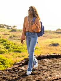 5 Final Wave High Flared Jeans Blue ERJDP03294 Roxy