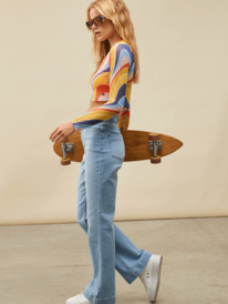 13 Final Wave High Flared Jeans Blue ERJDP03294 Roxy