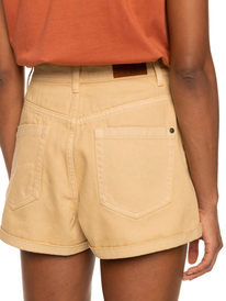 7 Womens Run On Love High Biege Waist Denim Mum Shorts Beige ERJDS03293 Roxy