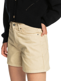 6 Morning Splendour Mid Beige 2022 - Denim Bermuda Shorts for Women Beige ERJDS03295 Roxy