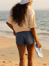 1 Fire Away High - Denim Shorts for Women Blue ERJDS03308 Roxy