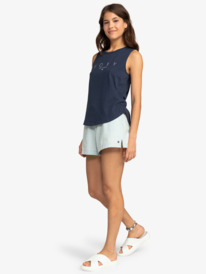 3 Womens Lekeitio Elasticated Denim Shorts Blue ERJDS03313 Roxy