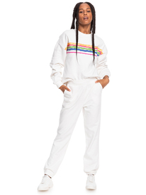4 Feeling Salty Sweatpants White ERJFB03327 Roxy
