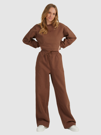 Roxy Doheny Jogger Sweatpants Brown Size S - 80% Cotton, 20% Polyester