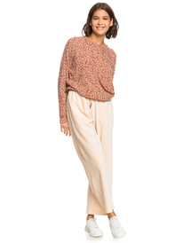 5 Escape Plan High-Waisted Sweatpants Beige ERJFB03355 Roxy