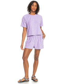 3 Getaway Time - Frottee-Shorts für Frauen Violett ERJFB03369 Roxy