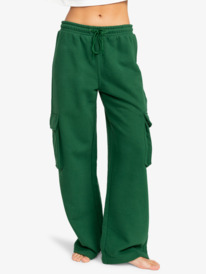 4 Kelia Baggy Tracksuit Bottoms Green ERJFB03404 Roxy