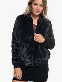 Tropical Rain Faux-Fur Bomber Jacket | Roxy