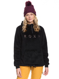 Pluma Sherpa - Sweat à capuche en sherpa demi-zip pour Femme