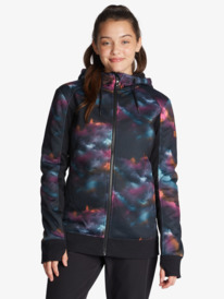 roxy, Худи на молнии Frost WarmFlight®, TRUE BLACK PENSINE (kvj6) Frost - WarmFlight® Fleece for Women ERJFT04404