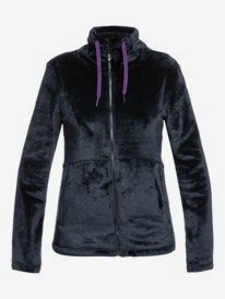 6 Womens Tundra Full-Zip Fleece Jacket Black ERJFT04407 Roxy