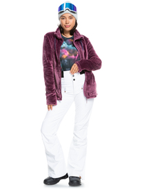 4 Womens Tundra Full-Zip Fleece Jacket Purple ERJFT04407 Roxy