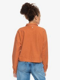 roxy, All Day Every Day 2021 - Polo in felpa da Donna, SUNBURN (clt0) All Day Every Day 2021 - Polo Shirt Fleece Top for Women ERJFT04426