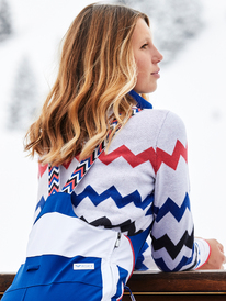 roxy, Толстовка с воротником Ski Chic WarmFlight®, BRIGHT WHITE (wbb0) Ski Chic - WarmFlight® Fleece for Women ERJFT04437