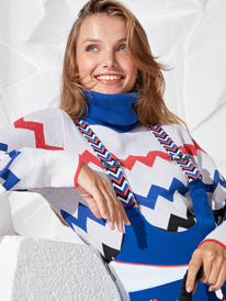 roxy, Толстовка с воротником Ski Chic WarmFlight®, BRIGHT WHITE (wbb0) Ski Chic - WarmFlight® Fleece for Women ERJFT04437