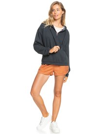 6 Down The Line - Sweat à capuche pour Femme Noir ERJFT04471 Roxy