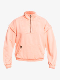 9 Locals Only 2022 - Sweatshirt mit Halbreißverschluss für Frauen Rosa ERJFT04530 Roxy