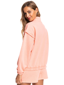 roxy, Locals Only 2022 - Half-Zip Sweatshirt for Women, FUSION CORAL (mhf0) Locals Only 2022 - Half-Zip Sweatshirt for Women ERJFT04530