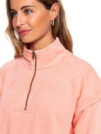 5 Locals Only 2022 - Sweatshirt mit Halbreißverschluss für Frauen Rosa ERJFT04530 Roxy