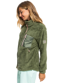 1 Alabama 2022 - Fleece mit Reißverschluss für Frauen Beige ERJFT04562 Roxy