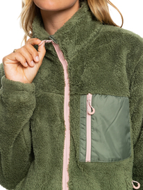 2 Alabama 2022 - Fleece mit Reißverschluss für Frauen Beige ERJFT04562 Roxy