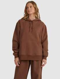 4 Womens Kelia Fly Girl Fleece Hoodie Brown ERJFT04567 Roxy