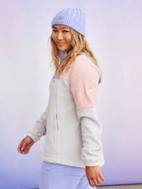1 Chloe Kim 2022 - Polaire demi-zip pour Femme Gris ERJFT04589 Roxy