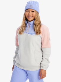 4 Chloe Kim 2022 - Polaire demi-zip pour Femme Gris ERJFT04589 Roxy