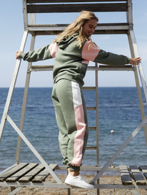 1 Lets Get Going - Sudadera con Capucha para Mujer Beige ERJFT04591 Roxy