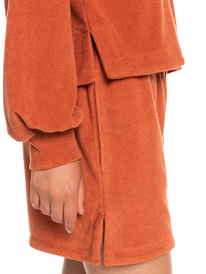 6 Threes Company 2022 - Towel Fabric Cardigan for Women Brown ERJFT04608 Roxy