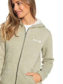 2 Icy Times - Kapuzenpulli aus Sherpa-Fleece mit Reißverschluss für Frauen Beige ERJFT04612 Roxy