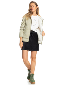 5 Icy Times - Kapuzenpulli aus Sherpa-Fleece mit Reißverschluss für Frauen Beige ERJFT04612 Roxy