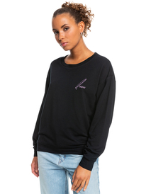 0 Surfing By Moonlight 2022 - Sweatshirt mit Relaxed Fit für Frauen Schwarz ERJFT04617 Roxy