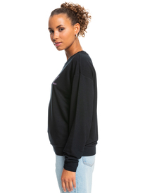 1 Surfing By Moonlight 2022 - Sweatshirt mit Relaxed Fit für Frauen Schwarz ERJFT04617 Roxy
