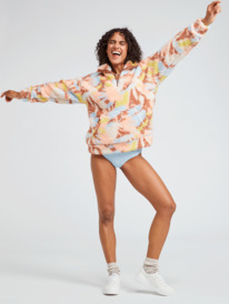 5 Bonfire On The Beach Half-Zip Pullover Fleece Brown ERJFT04638 Roxy